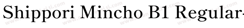 Shippori Mincho B1 Regular字体转换
